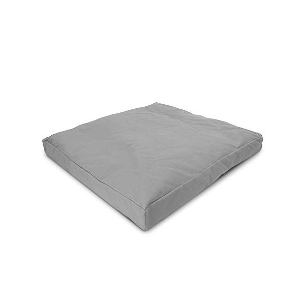 Bean Products Zabuton Meditation Cushion, Large, Stone Gray - 10oz Cotton