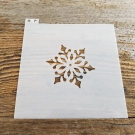 happy wood products Snowflake Stencil Reusable Food Safe Cookie Decorating Craft Painting Christmas - 10 x 10