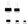 DSTELIN Binder Clips Paper Clamps Assorted Sizes 150 Count (Black),