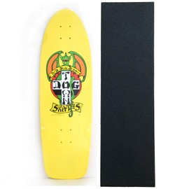 Dogtown Old School Skateboard Deck OG Red Dog 70's Classic Yellow 9" x 30" with Grip