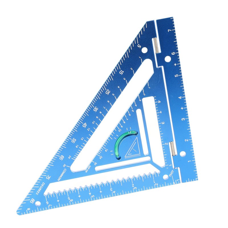 Rafter Square Tool with Jig Block, Woodworking Square Ruler, Precision
