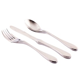 KNORK Matte Original 3-Piece TRY ME Set - Hand Forged Stainless Steel Dinner Knife, Fork, and Tablespoon