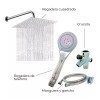 IML Regadera Cuadrada + Tubo 50cm + Regadera Telefono 2