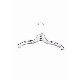 Lot of 100 Children's Clear Plastic Dress Hangers with Chrome swivel Hook 12"