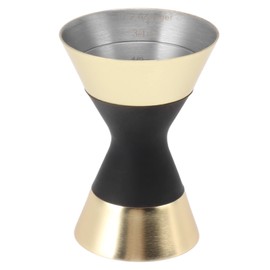 Drink Jigger, Stainless Steel Cocktail Jigger Scale Measuring for Bar (Gold Plated)