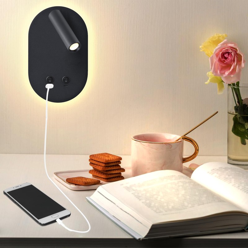 Wall Lamp Plug in Hardwired 2 in 1 Wall Sconces,