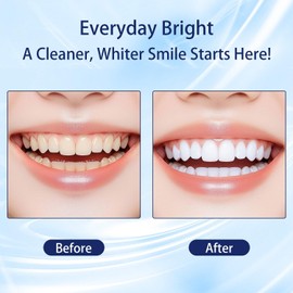 Teeth Whitening Strips 14 Treatments, Gentle Enamel-Friendly Formula for Sensitive Teeth with Non-Slip Dry Tech, for Brighter Smiles After Coffee/Wine, 28 White Strips（Mint）
