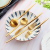 Matte Gold Silverware Set for 4, IBIILII JEFF 20 Pieces
