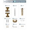 SORWDUERM 1 Pack Antique Brass Bronze Door Knob Interior Privacy