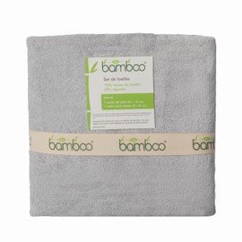 Juego de Toallas de Bambú Plata  70 Bambú  30 Algodón  Ultra Suaves Absorbentes  Antibacterianas  Duraderas  Set de 2 Toallas Mano y Cuerpo  Baño...  
