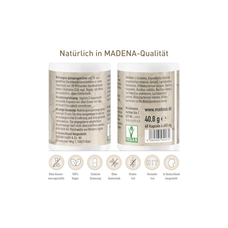 MADENA SiboEx intestinal bacteria complex without soluble fibre, 60 capsules