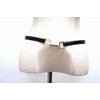 Bell Label Women's Belt, Cowhide Leather, Embossed Croco Pattern, Slide