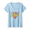 Damen Alani Name, Retro-Dreieck, personalisiertes Geschenk T-Shirt mit V-Ausschnitt