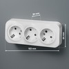 Miratic Wall Socket Surface-Mounted 2P+Z Schuko IP20 (3 Sockets)