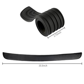 SYF-UN Car Rear Bumper Protector,Universal Rear Bumper Guard Protector for Car,Anti-scratch Rubber Rear Bumper Protector Cover,bumper protector strip for Car Pickup Truck SUV (Black)