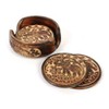 THE FAIR TRADE STORE 4 x Mango Wood Coasters Carved