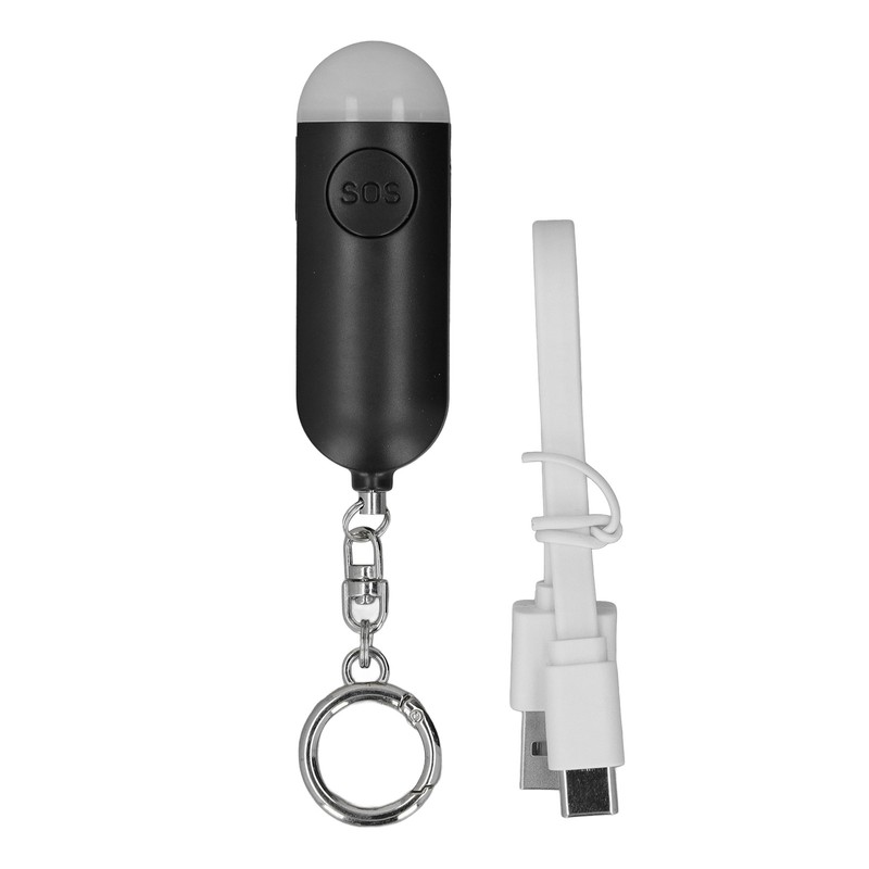 Personal Safety Alarm Portable USB Rechargeable LED Light Versatile Self