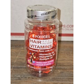 Poeroes New! POEROES Hair Oil Argan Avocado Macadamia Leave In Serum Conditions 50 Caps