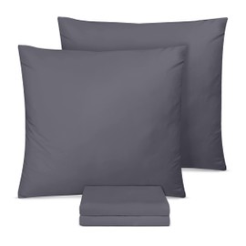 Utopia Bedding Cushion Cover 65 x 65 cm (Pack of 4) – Cushion Covers Made of 100% Polyester – Grey – For Cushions 65 x 65 cm – Cushion Cover – Pillowcase – Shrink and Fade Resistant
