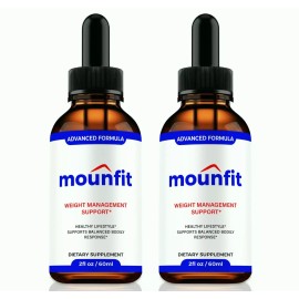 (Paquete de 2) Gotas de pérdida de peso Mounfit para quemar exceso de grasa y aumentar la energía-