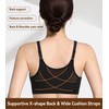 Lemorosy Front Closure Posture Bra Back Support Smoothing Underwire Comfortable