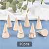 FINGERINSPIRE 30 Pcs Wood Cone Ring Holder Finger Jewelry Display