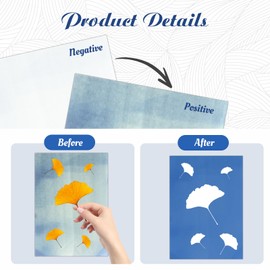 32pcs Cyanotype Printing Paper Kit with Plastic Tool, High-Sensitive Solar Sunprint Paper for DIY Sun Art, Crafts, and Drawing for Kids and Adults