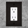 Modern Edge Decorative Wall Plate Switch Plate Outlet Cover, Durable