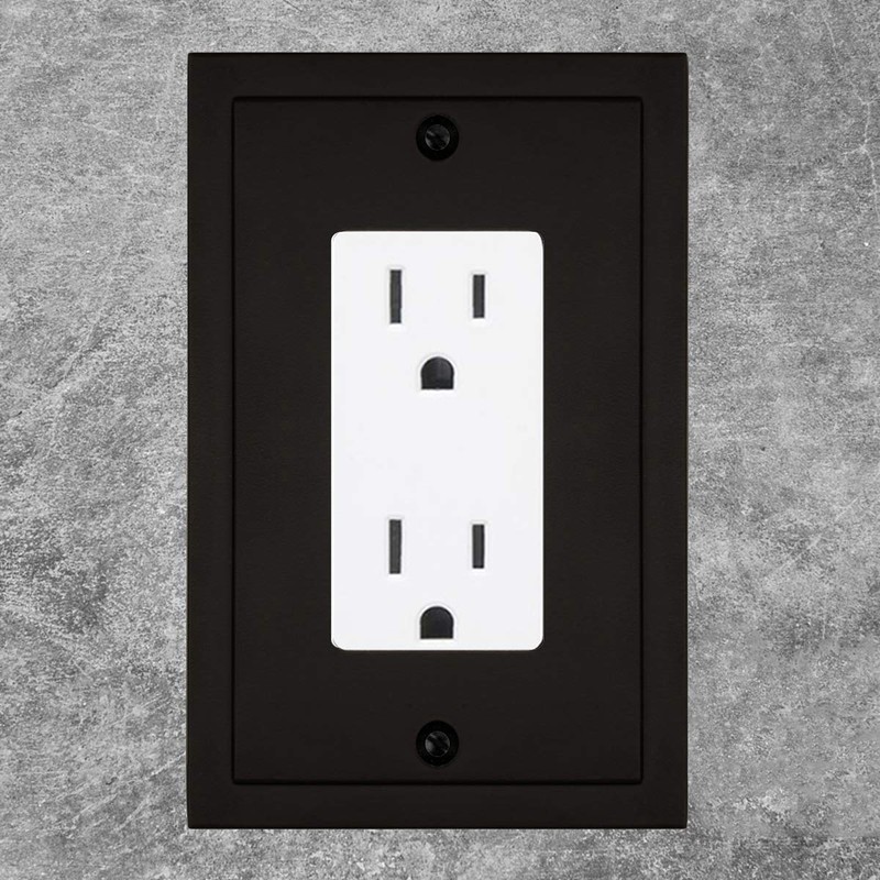 Modern Edge Decorative Wall Plate Switch Plate Outlet Cover, Durable