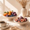 Natural Travertine Fruit Bowl for Kitchen Counter 10.2"