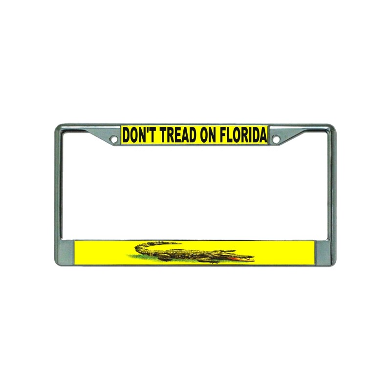 DIGIART DON'T TREAD ON ME (FLORIDA) GADSDEN FLAG Chrome Metal