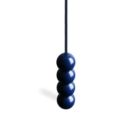 Pull Cord and Pebble Handle, Navy Blue String and Connector. Bathroom Pull Cord.