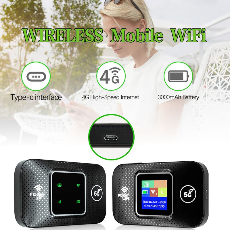 4G LTE Mobile WiFi Hotspot with SIM Card Slot for