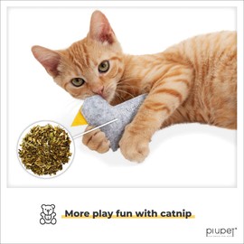 PiuPet® Cat toy with catnip I Set of 4 I Stylish Cat toys for indoor cats I Catnip toys for cats I Cat toys for indoor cats adult
