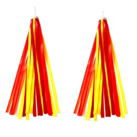 Oeyliz Kids Bike Streamers Bike Tassels for Kids Bike Accessories Bicycle Handlebar Streamers 1 Pair Scooter Handlebar Decorations Handlebar Grips Accessories for Girls and Boys (Orange)