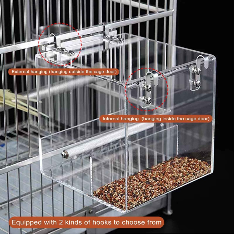 Automatic Acrylic Bird Feeder No Mess Bird Feeder Cage for