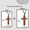 Wooden Cross Necklace for Men Women Children Kids – Natural