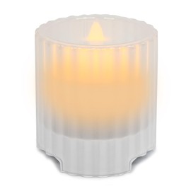 iHome Flameless Candle with Bluetooth Speaker, LED Candle with Rechargeable Battery Ideal for Stylish Home Décor – White (iBT100)
