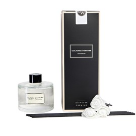 CULTURE & NATURE Reed Diffuser Set 6.7oz (200ml) Lime Basil & Mandarin Scented Diffuser with Sticks Home Fragrance Reed Diffuser for Bathroom Shelf Decor