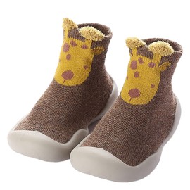 Toddler Baby First Walking Socks Shoes Cute Animal Anti-Slip Breathable Baby Girl Boys Floor Socks Indoor Outdoor（Giraffe）