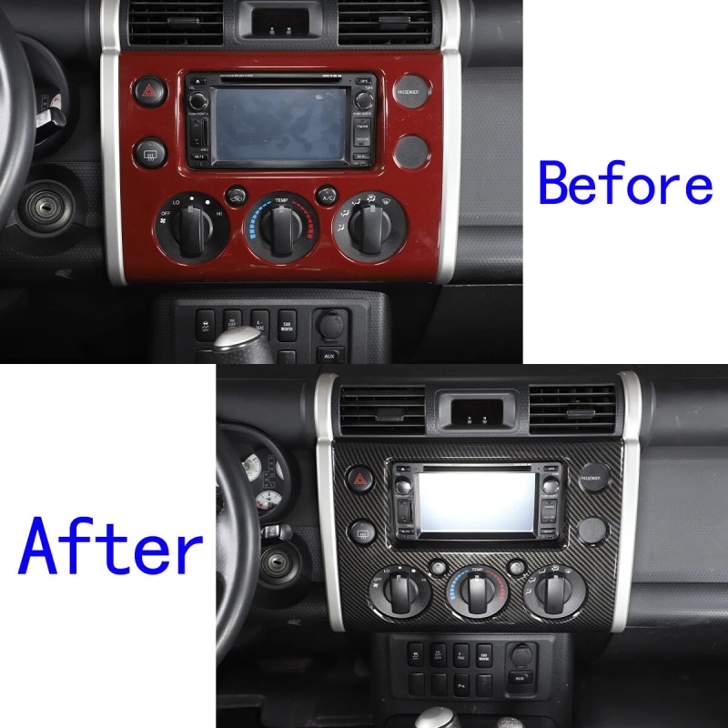 encar88_8 Interior Carbon Fiber Navigation Panel Frame Trim For Toyot@