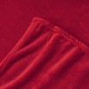 Aisbo Fleece Blanket Red Throw - Versatile Soft Warm Blanket