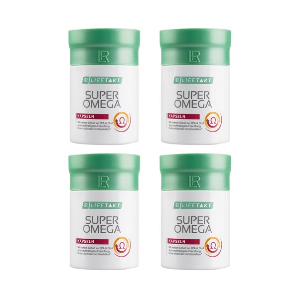 LR LIFETAKT Super Omega Capsules Dietary Supplement (4 x 60 Capsules)