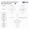 AOHUA IP68 Waterproof Electrical Junction Box Outdoor 3 Way Wire