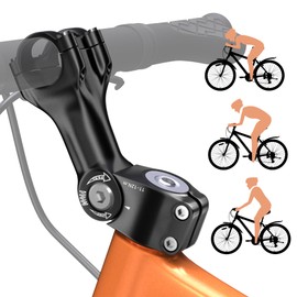 NICEDACK Bicycle Stem 31.8 mm x 100 mm, Aluminium Alloy Bicycle Handlebar Stem ±60° Adjustable, Bicycle Handlebar Riser, Rustproof Handlebar Stem Adjustable for E-Bike, Mountain Bike, Road Bike, MTB