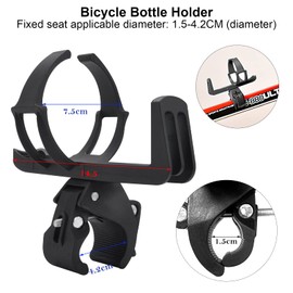 Bicycle Bottle Holder, Super Light Bicycle Bottle Holder Made of Bicycle Bottle Holder, Water Bottle Holder for Applicable Tube Diameter 1.5-4.2 cm, MTB, Road Bike, Mountain Bike, Children's Bicycle