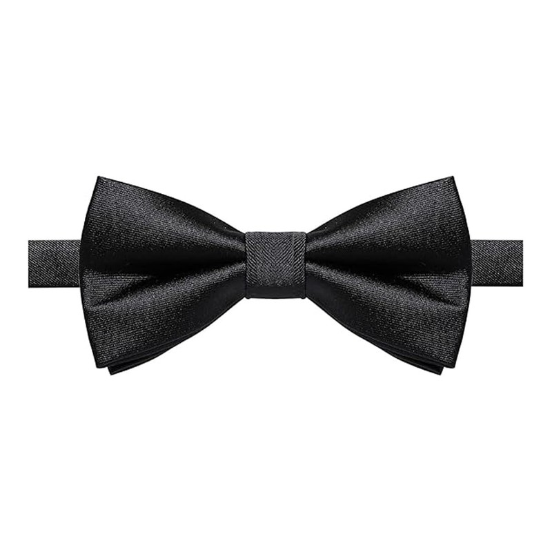 JRYXDS Men's Bow Tie, Black, Elegant Bow Tie, Classic Plain