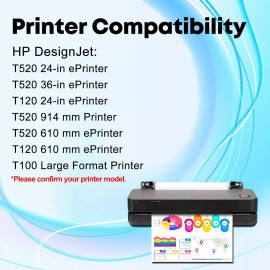 Miss Deer Xl 4Pack Ink Cartridges For Hp 711 711Xl Black Cyan Magenta Yellow