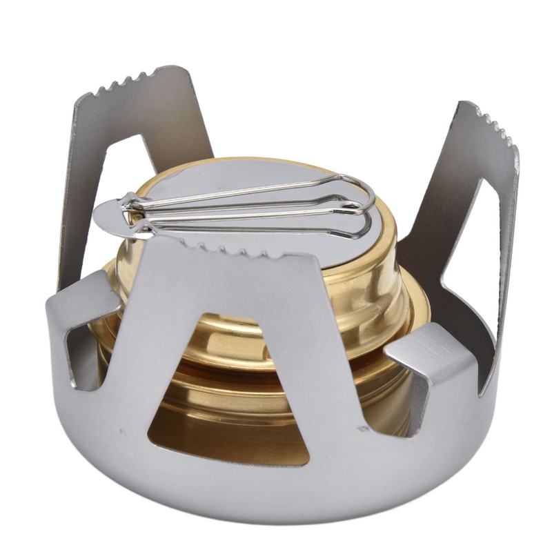 Camping Stove Windproof Vaporizable Portable Liquid Spirit Stove with Stand