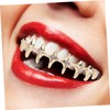 PACKOVE Gold Plated Hip Hop Grills with Star Design for